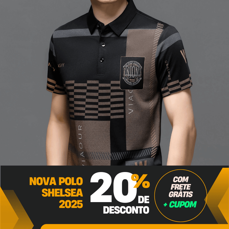 Pague 1 Leve 2 | Camisa Polo Chelsea Lançamento + Relogio de Brinde